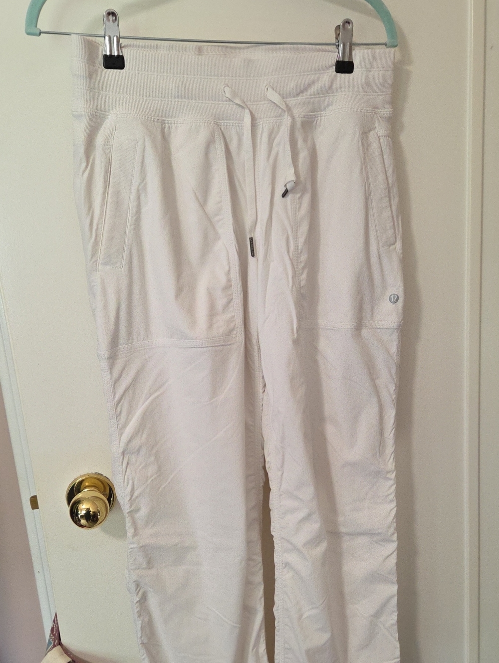 lululemon lined Womens White Drawstring Joggers